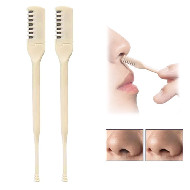 Beauty Tools 2 In 1 Manual Nose Hair Cleaner & Trimmer 2024 New Portable Nose Hair Trimmer With Ear Nose And Ear Trimmer For Men 360° Rotating Manual Nose Hair Clipper For (1 5Pcs), Beauty Tools for W