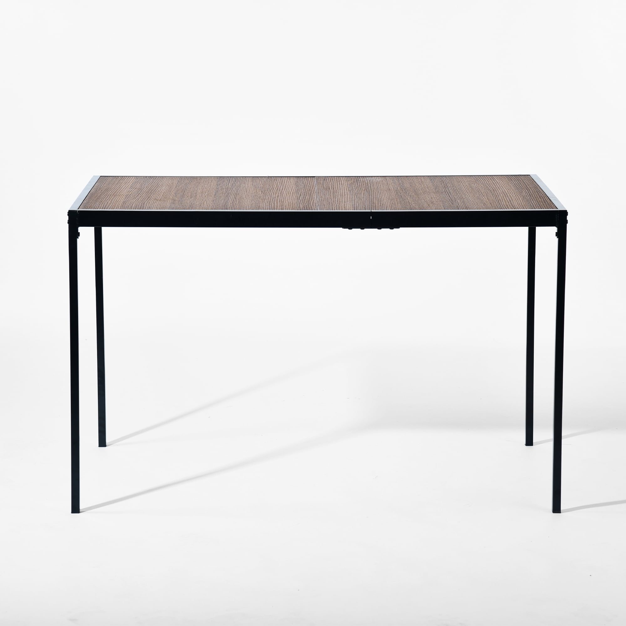 Homy Casa Modern Industrial Dining Table for 4, 47.2" Espresso Kitchen Table with Metal Legs