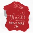 thumbnail image 2 of Inkdotpot Pack Of 100 Thanks From The New Wedding Paper Tags DIY Craft Bracket Shape Real Rose Gold Foil Hang Tags, 2 of 7