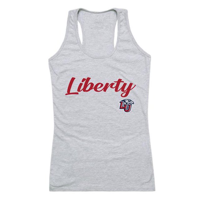 W Republic 557-129-HGY-02 Liberty University Womens Script Tank Top, Heather Gray - Medium
