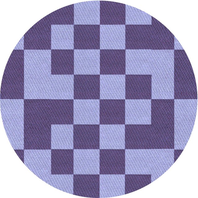 Ahgly Tapis Rond Lavable en Machine Intérieur Transitionnel Mimosa Violet, 5 Pieds Rond