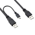 thumbnail image 1 of axGear USB 2.0 Male to Mini 5 Pin Y Cable Data and Power Cable for Hard Disk Drive, 1 of 4
