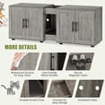 thumbnail image 4 of Garvee 55" Litter Box Enclosure for 2 Cats, with Double Room, Grey, 4 of 8