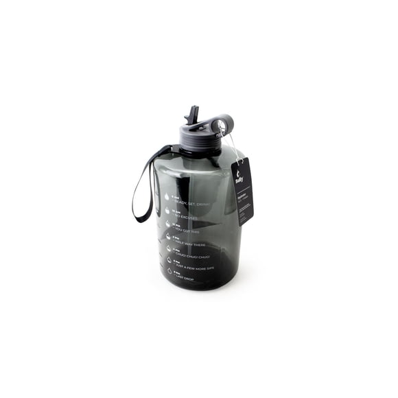 Sully Hydrator with flip-up straw - 4.2 L/1 Gallon- Water Bottle With Time Marker, Large Water Bottle with Handle, Big Water Jug for Fitness,Gym and Outdoor Sports