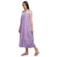 thumbnail image 4 of Moomaya Robe de Nuit d'Allaitement à Col Rond Imprimée pour Femmes en Coton, 4 of 5