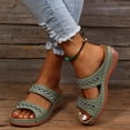 thumbnail image 2 of Fsgntruao Sandales Compensées Décontractées de Mode pour Femmes Dames Chaussures Pantoufles d'Extérieur, 2 of 6