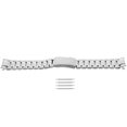 thumbnail image 3 of 20mm Stainless Steel Solid Links Bracelet Watch Band Strap Curved End with 4pcs Watch Spring Bars (Silver), 3 of 6