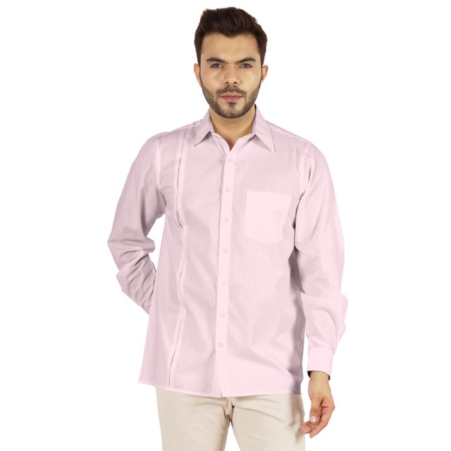 Bestman Solid Formal Button Down Shirt For Men Long Sleeve With Patch Pocket Business Wear