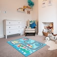 thumbnail image 3 of Matoen12 Polyester Fluffy Area Rug for Bedroom, Kid Rugs Skin-Friendly Non-Slip Carpet for Living Room Nursery Kindergarten, Traffic Pattern Home Decor Floor Mats, 32"x63", 1PC, F, Rectangle, 3 of 3