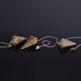 thumbnail image 2 of Angelstones Natural Unakite Gemstone Rock Crystal Hexagonal Pointed Reiki Chakra Pendant Pendulum, 2 of 2