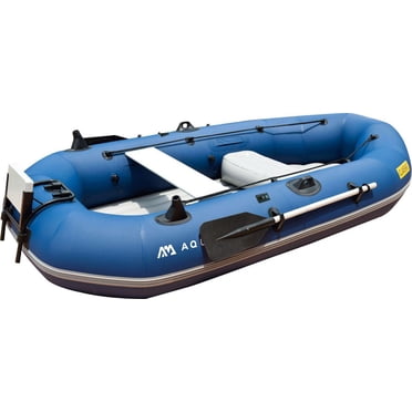 Aqua Marina Classic Advanced Inflatable Fishing Boat – 4 Person, PVC, Motor Mount Included