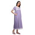 thumbnail image 2 of Moomaya Printed Nightdress For Ladies Cotton Ruffled Border Nursing Night Gown, 2 of 5