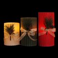 thumbnail image 3 of Hometrends Ensemble de bougies DEL cannelées avec feuillage avec télécommande, 3 of 5
