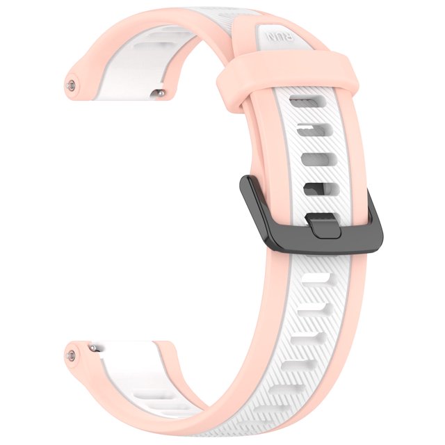 KOMI Applique Garmin Forerunner165 Sangle en silicone 20 mm Sangle à texture Bicolore 22 mm Sangle Officielle