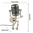 thumbnail image 2 of Meitianfacai Vintage Microphone Robot Table Lamp Home Desktop Decoration, 2 of 2