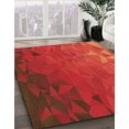thumbnail image 3 of Ahgly Company Tapis Rectangulaire Lavable en Machine Intérieur Transitionnel Rouge Lave, 8 Pieds x 10 Pieds, 3 of 7