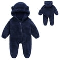 thumbnail image 1 of Adorable Barboteuse à Capuche à Manches Longues avec Fermeture Éclair pour une Tenue Douillette de Bébé, 1 of 5