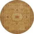 thumbnail image 1 of Ahgly Company Indoor Round Abstract Sedona Brown Abstract Area Rugs, 3' Round, 1 of 6