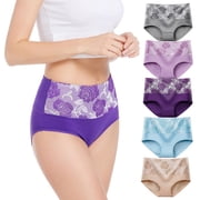 Ketyyh-chn99 Womens Underwear Packs Underwear for Women 5 Pack Cute Low Rise Bikini Panties High Cut Breathable Hipster Womens Black,2XL