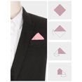thumbnail image 3 of INSPIRE CHIC Men's Pocket Squares Solid Color Handkerchiefs Pink One Size, 3 of 4