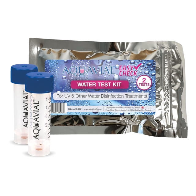 AquaVial Easy Check Water Testing Kit For Drinking Water Pool Hot Tub Spa Highly Sensitive Test Using HPC Tests Detecting Bacteria And Fungi 2 Pack