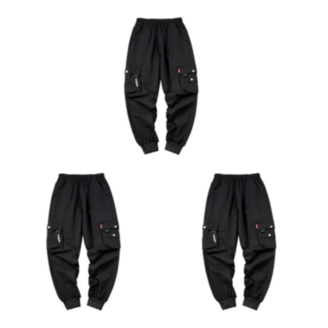 kurtrusly 1/2/3 Comfortable And Stylish Pants For Men - Everyday Essential Wide Application 603black M 3PCS
