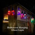 thumbnail image 3 of Hanging Light Ghost Shaped LED Ghost Lamp Battery-Powered Colorful Ghost Light for  Party Bar Outdoor Garden Decor, 3 of 7