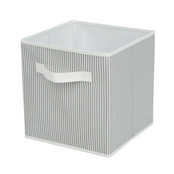 Mainstays Storage Cube Fabric Basket Bin - Foldable, Great for Nursery, Playroom, Closet, Home Organization