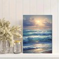thumbnail image 2 of Ocean Waves Coastal Canvas Wall Art 15.75x11.81 Inches, 2 of 8