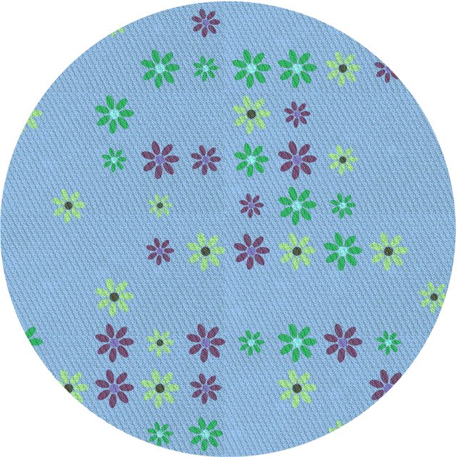 Ahgly Company Tapis d'Intérieur Lavable en Machine Carré Transitionnel Bleu Iceberg, 3 Pieds Carré