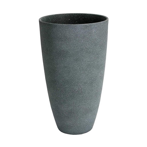 Algreen Acerra Pot de Jardinière Haut en Composite Résistant aux Intempéries, Stuc Gris