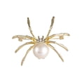 thumbnail image 1 of Accessoires d'Halloween pour Femmes Broche Personnalisée Araignée Dorée Strass Métal Buste Rétro Accessoires en Gros Halloween, 1 of 8