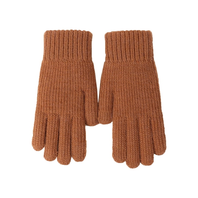 Knitted Gloves Winter with Fleece Thread Outdoor Windproof and Cold Warm Gloves