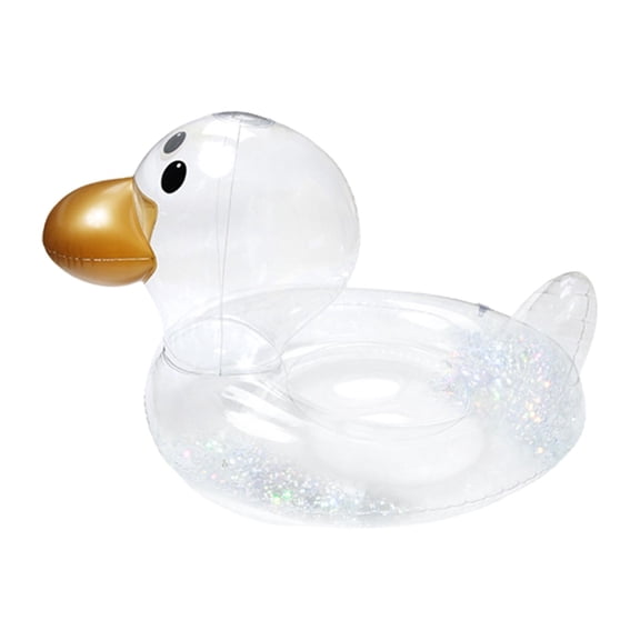 S SERENABLE Inflatable Swimming Float Flexible Cute Floating Toys Transparent Duck for Sequins Seat