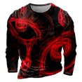thumbnail image 4 of LUOGENLI T-shirts pour Homme pour Hommes T-shirts pour Hommes Célébration Performance Tour Mode Chemise Décontractée Thème Oeil Imprimé Manches Longues Col Rond T-Shirt T-shirts pour Hommes T-shirts Graphiques T-shirts Pêche Vêtements d'Été Noir m, 4 of 5