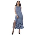 thumbnail image 1 of Moomaya Robe Imprimée Femme Fête Mariage Tenue de Fête Col Licou Robe Maxi en Rayonne, 1 of 4