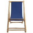 thumbnail image 2 of vidaXL Chaise Longue Bambou et Toile Bleu Marine, 2 of 5