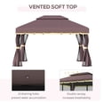 thumbnail image 4 of Outsunny 10'x13 'Gazebo à double toit avec filet, 4 of 10
