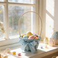 thumbnail image 4 of Easter Mini Decorative Hand-helds Flower Basket Woven Circular Flower Basket Simulation Flower Plants Micros Landscapes Woven Storage Basket, 4 of 6