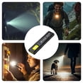 thumbnail image 4 of TIELUTT Bright Pocket Sized Mode LED with USB C Fast Charging Base and Secure Clip for Everyday Carry Miner Light for Head Winter Camping Gear for Dogs Head Lights Hard Head Veterans Head Band Light, 4 of 7