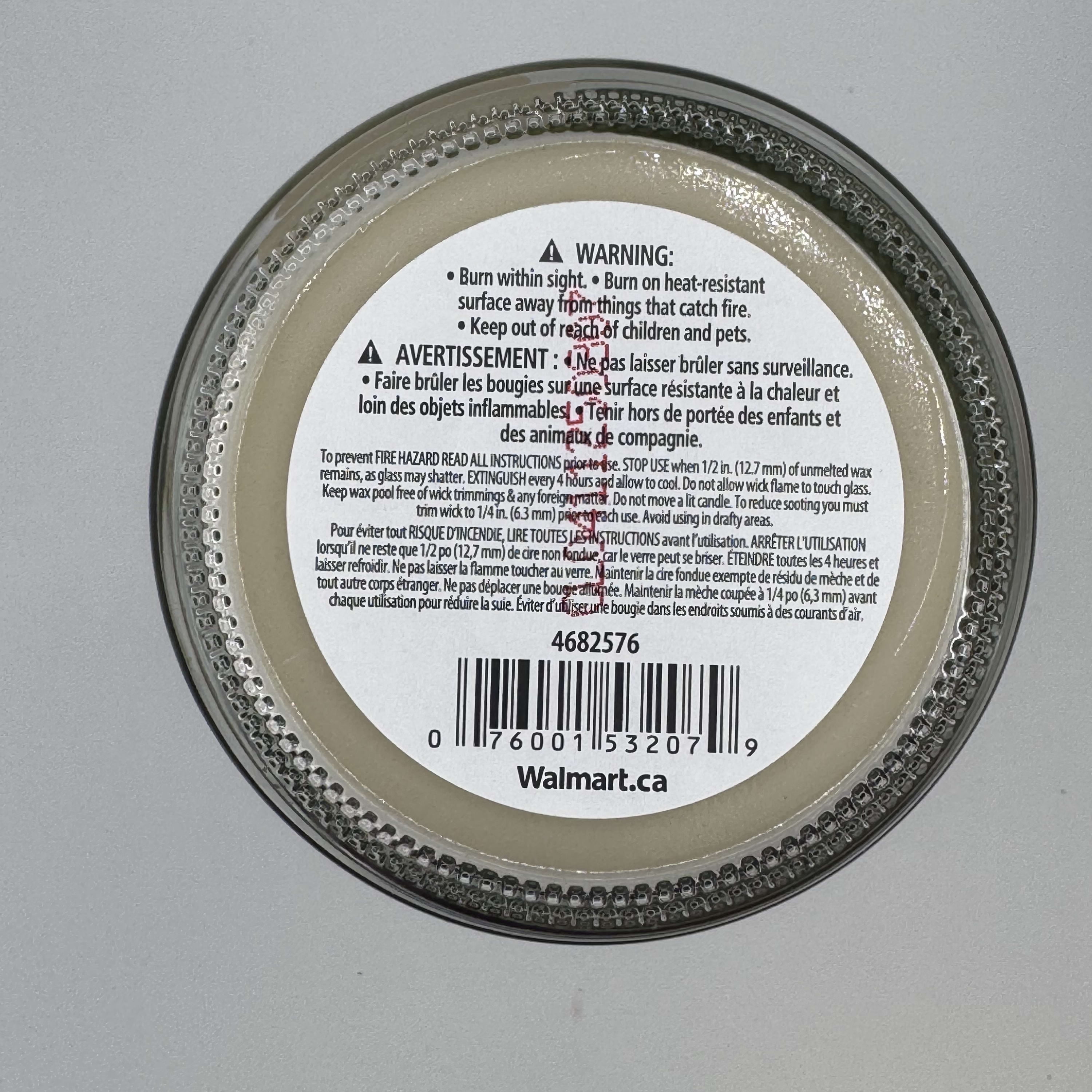 Mainstays Vanilla Scented Single-Wick Glass Jar Candle, 20 oz