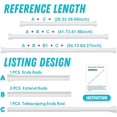 thumbnail image 2 of Shower Curtain Rod to Shower Curtain Rod No Drilling Adjustable Tension Curtain Rod for Windows Pressure Spring Curtain Rod for Doorway Kitchen, 2 of 6