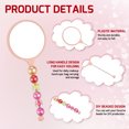 thumbnail image 3 of Uxcell 2 Pack Beadable Mirrors with Handle, 5.7 Inch Long Bead Mirror Bars Removable, Portable Round Hand Mirrors for DIY Jewelry Making and Beaded Crafts (Skin Color), 3 of 7