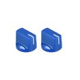 thumbnail image 1 of Unique Bargains 2 Pcs 6.4mm Shaft Hole Guitar AMP Effect Pedal Knobs Pointer Control Knobs with Set Screw Blue, 1 of 4