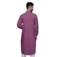 thumbnail image 4 of Atasi Kurta Décontractée Imprimée à Col Mandarin Chemise Ethnique Longue Kurta Asymétrique, 4 of 6