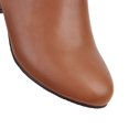 thumbnail image 3 of B91xZ Bottes Compensées pour Femmes Bottes Chelsea Mode Confort Bottines à Talon Bas, Brun 8, 3 of 5