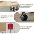 thumbnail image 4 of CazToi Folding Oval Dining Table 4-6 People Kitchen Table Space-Saving Foldable Design Modern Collapsible Dining Table, 4 of 6