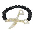 thumbnail image 1 of Scissors Bracelet Black Pearl Hand Beaded Bracelet, 1 of 5
