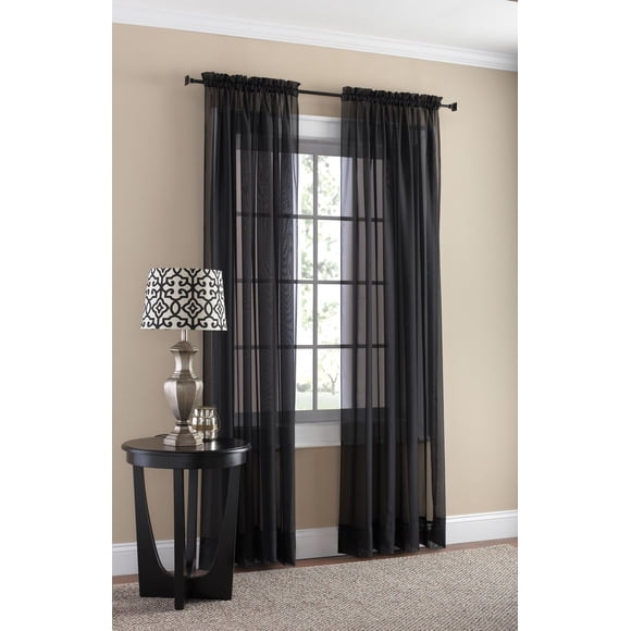 Sun Textile Voile Rod Pocket Curtain