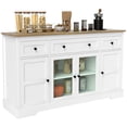 thumbnail image 1 of HOMCOM Buffet Bahut, Armoire de Bar à Café, Blanc Vieilli, 1 of 10